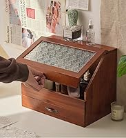 アンティーク　メイクボックス 小物入れ Amazon.co.jp: GriMei メイクボックス木製 コスメボックス